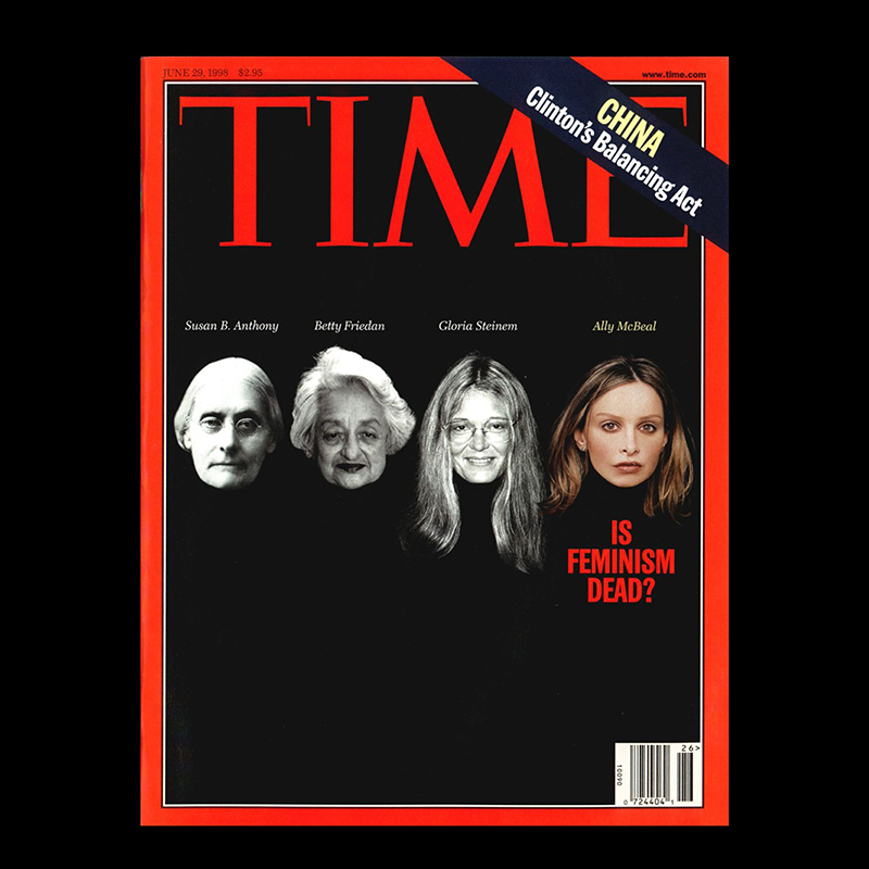 타임지 1998년 6월호 표지 이미지. 이슈 타이틀: ‘Is Feminism Dead?’(페미니즘은 죽었는가?)